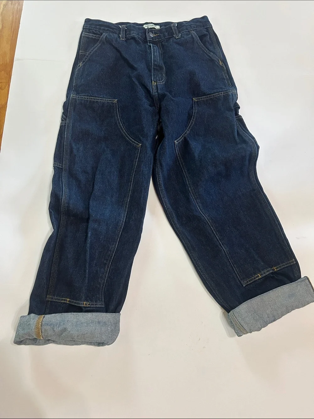 Carhartt WIP Brandon Jeans Women’s Small Medium Blue Baggy Wide Leg Denim